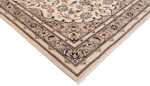 Kashan 406x101 Cm Alfombra Persa Oriental, Alfombra, Tapiz, Corredor, Beige - Picture 11 of 13