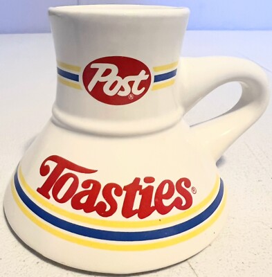 Post Toasties Cereal Promo Mug Cup Ceramic No Spill Fisherman Sailor's Joe VTG