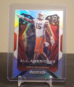 2021 Prizm Draft Picks - Greg Rousseau - All Americans - Silver Prizm - RC #200