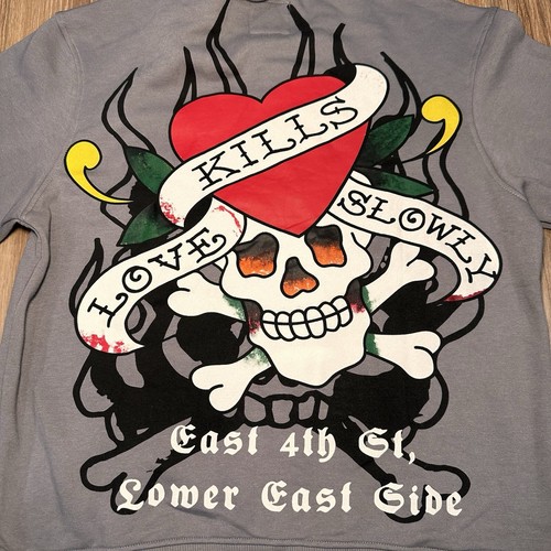 Ed Hardy Full Zip Hoodie Mens XL Christian Audigier Grunge Skater Skull Y2k NWT - Bild 8 von 9