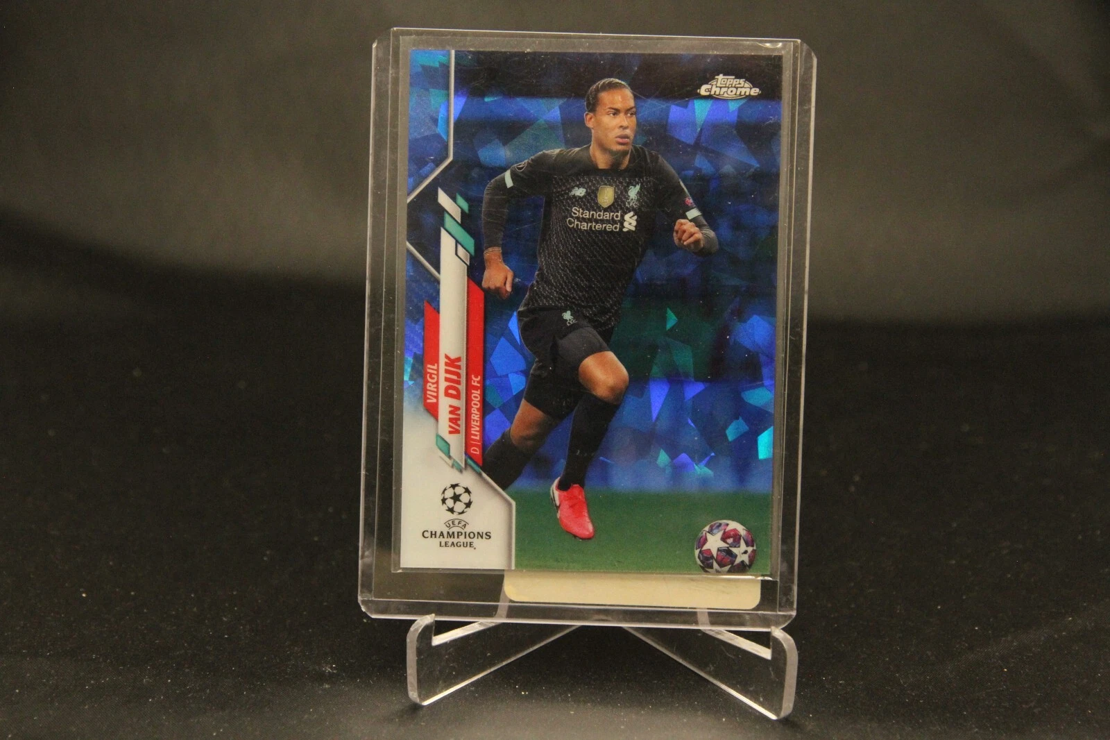 2019-20 Topps Chrome Sapphire UEFA VIRGIL VAN DIJK Variation SP #50 Liverpool