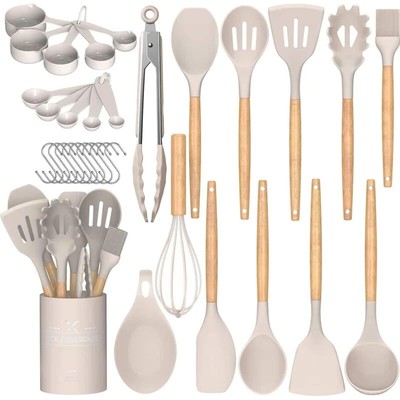 33 Piece Cooking Utensil Set with Utensil Crock