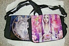 NEMESISNOW MESSENGER BAG TASCHE SCHULTERTASCHE WOLFSDRUCK NEU