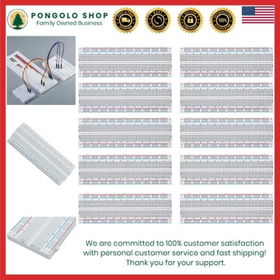 Breadboard Solderless Kit 830 Point DIY Electronics Testing for Arduino Projects