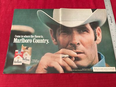 great country cigarettes Marlboro Cigarettes Country 1972 Print Ad - Great To Frame!