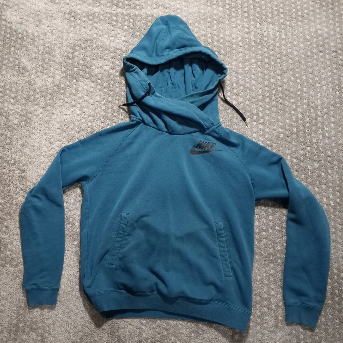 Nike Cowl Neck Hoodie Womens Sz Large Red Tag Dark Teal See Description Please