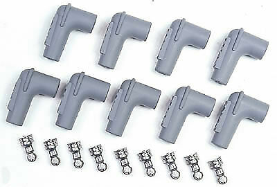 Spark Plug Boots MSD Ignition 8850 Spark Plug Boot & Terminal Set - 90 Degree, Set Of 9, Grey Msd Spark Plug Boots - Foto 3