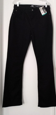 Women's Lee Riders Midrise Bootcut -Reg Fit -Deep Dyed Black Jeans Size 14L NWT