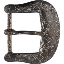 Western Wear Cowboy Cowgirl Traditional Loop Through 1990s Vintage Belt Buckle