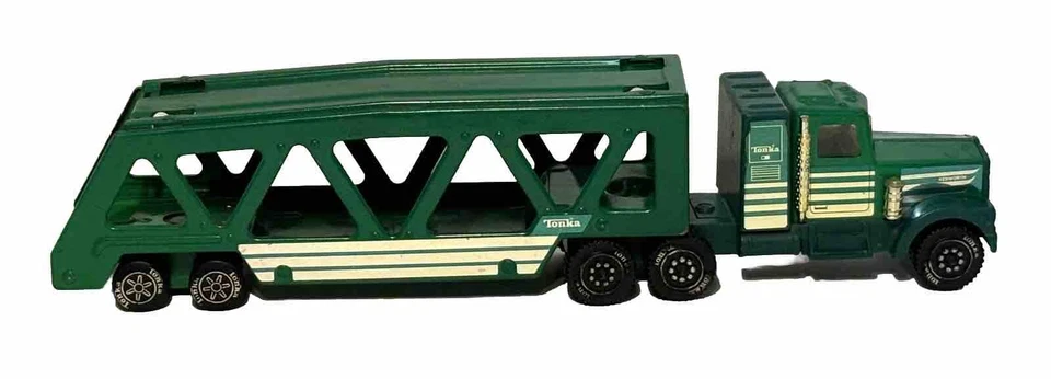 Vintage Green Tonka Steel Car Hauler & Carrier Truck 1/18 (I) - Image 2 of 4