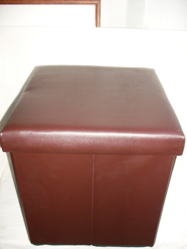 Folding Seat Stool Storage Box Ottoman Foot Stool