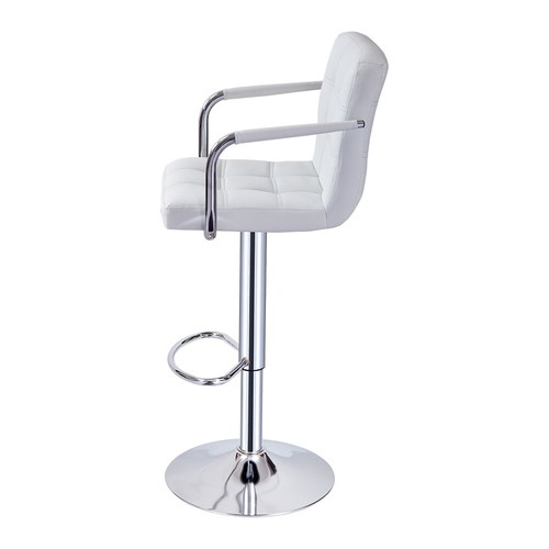 1/2pcs Faux Leather Bar Stools Breakfast Kitchen Chair Chrome Swivel Bar Stool - Picture 107 of 179