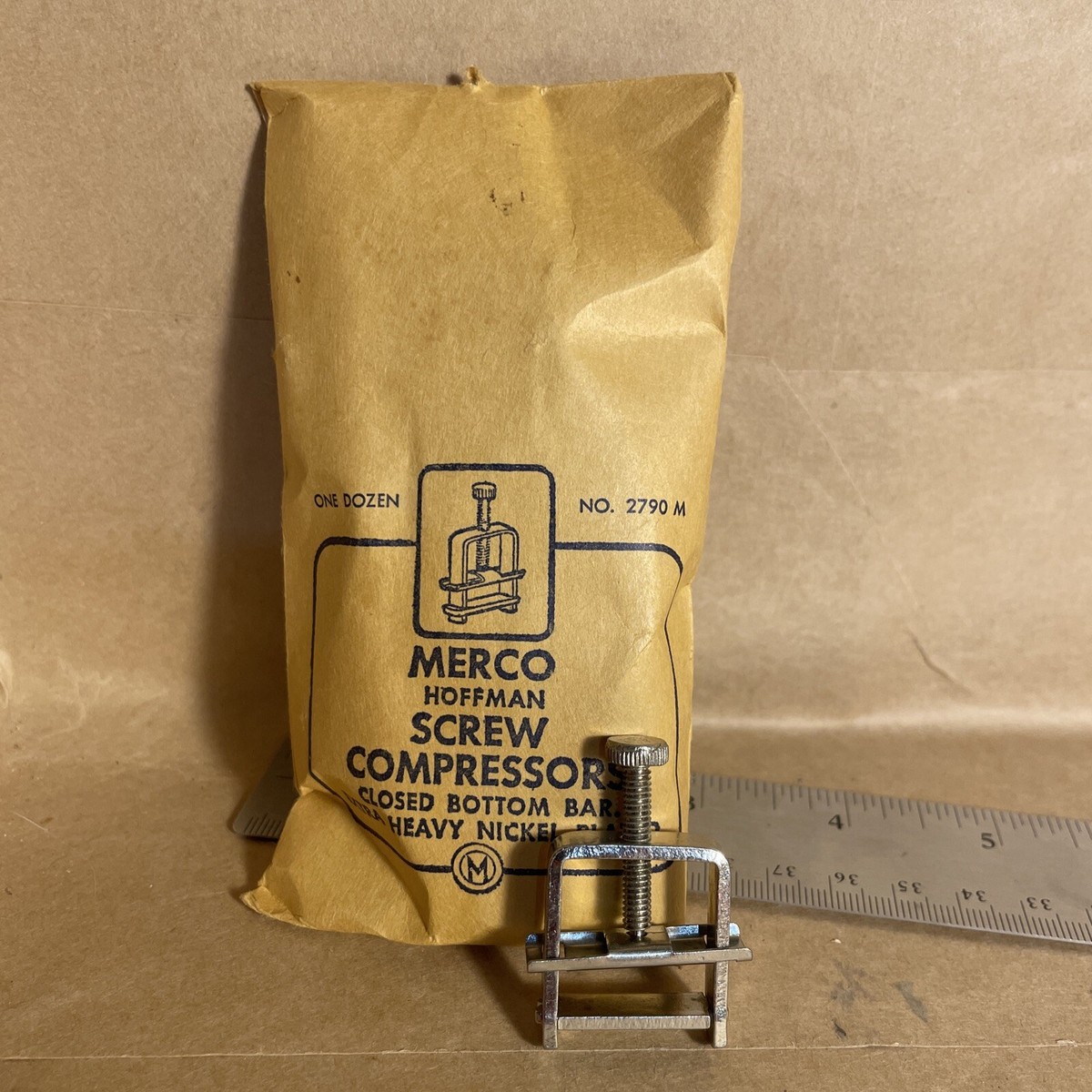 12 Merco Hoffman Extra Heavy Nickel Plated Tubing Clamp Closed