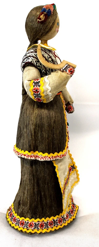 Huge 20” Very Rare Vintage Handmade Flax Doll Made USSR Belarus Folk Style #30 - Image 3 of 4