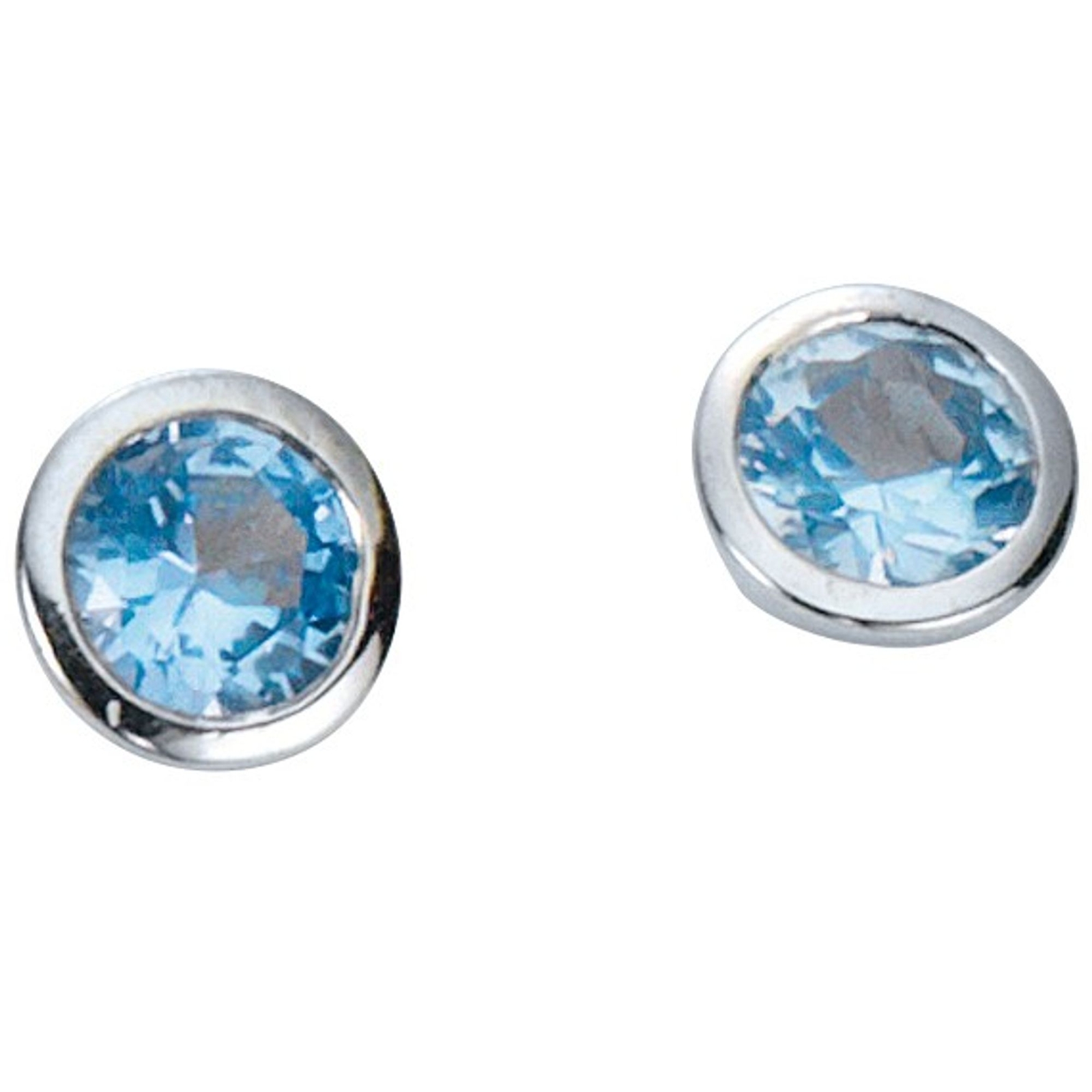 Базовая куртка Silber Ohrringe 011098HB Damen Ohrstecker Sterling-Silber hellblau Strass 8090₽