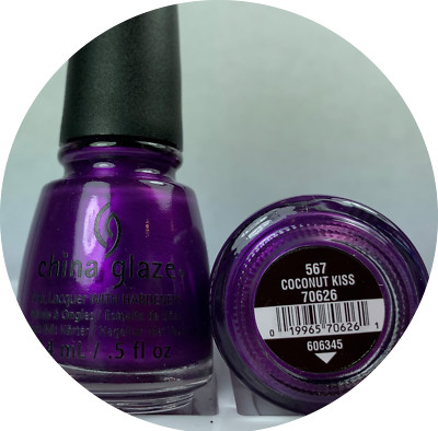 China Glaze Nail Polish Coconut Kiss 567 Opaque Royal Purple