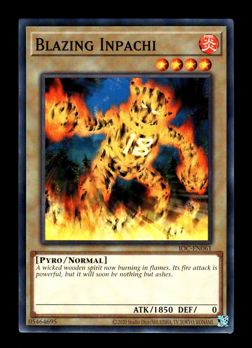 YuGiOh Invasion of Chaos Blazing Inpachi IOC-EN061 | eBay