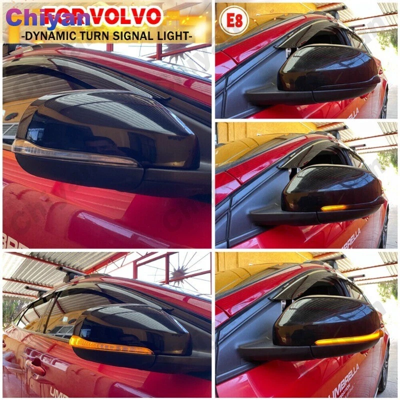 Luz de espejo LED de señal de giro dinámica ABS 2 piezas para Volvo V40 V60 S60 S80 V70 III Foto 2 de 4