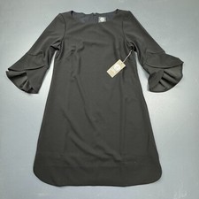 Vince Camuto Black Bell Sleeve Dress Women’s 6 Elegant Cocktail Formal Chic NWT