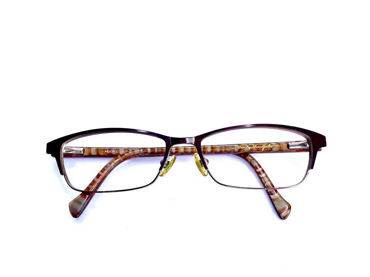 Marc by Marc‎ Jacobs 524 OBG4 Brown Tortoise Yellow Prescription Eye Glasses Marc Jacobs Brown Tortoise Rectangular Cat Eye Eyeglasses  main image 4