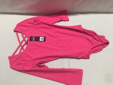 J454 RAINBEAU MOVES 3/4-Sleeve Leotard Pink Girls Size Large