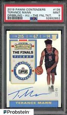 2019 Contenders Dribbling The Finals Ticket Terance Mann RC AUTO #13/49 PSA 9