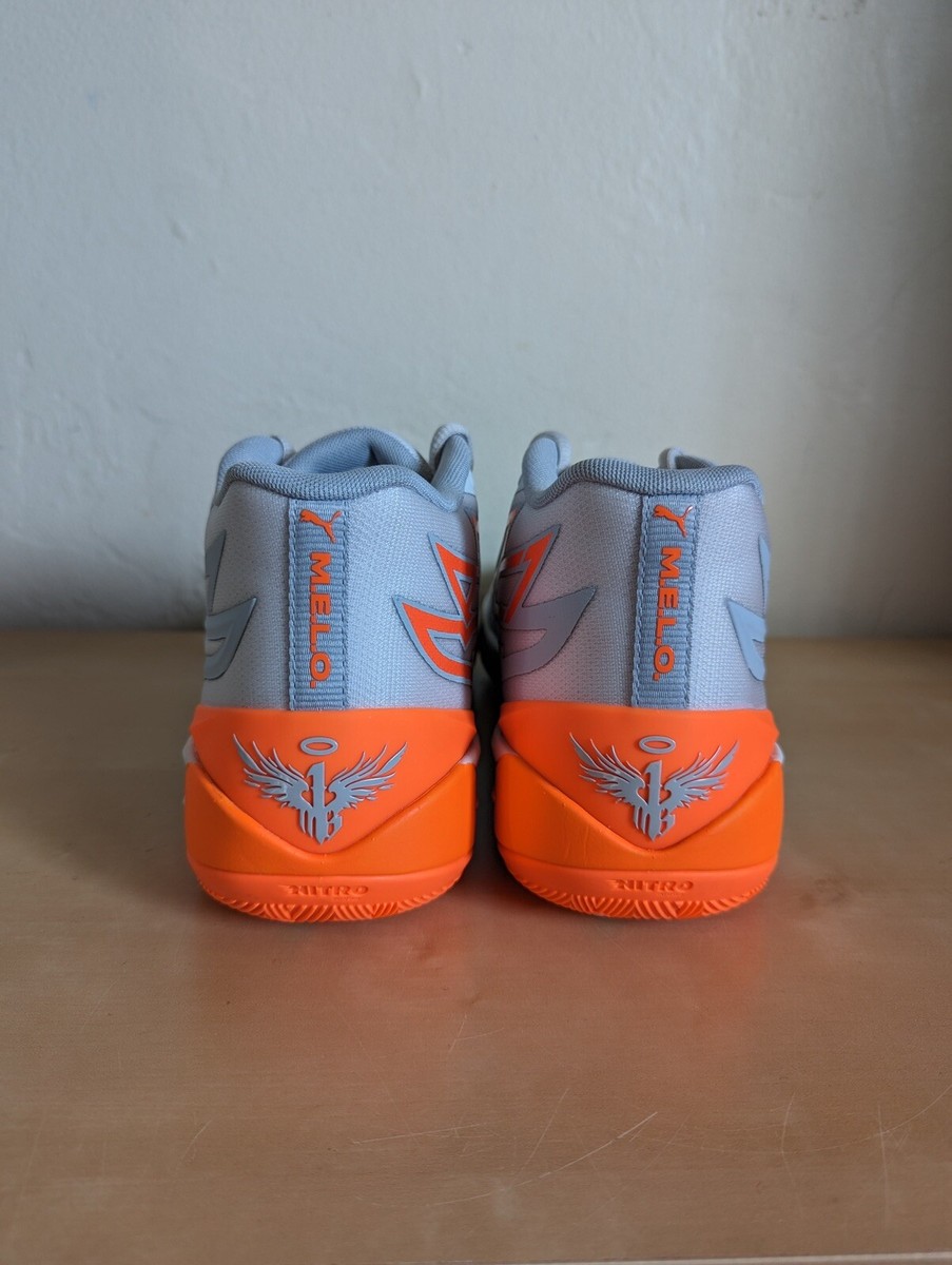 Puma Lamelo Ball MB.02 Gorange Platinum Gray Orange Sneakers  display picture 3