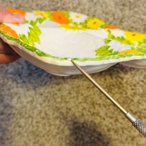 Piatto piatto diviso vintage Lefton Daisy BELLISSIMO - Foto 6 di 8