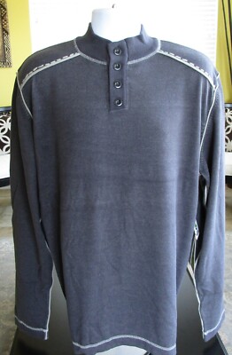 Ecoths Maddox Sweater 4-Button Henley Style Long Sleeve Pullover Apparel XXL