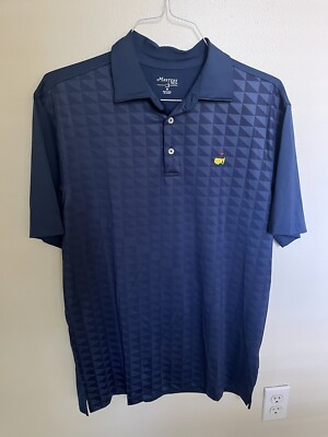 ⭐︎MA Masters Golf Tech Collection Polo Augusta National Geometric Blue
