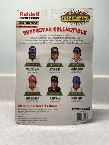 Sealed 1998 Riddell Game Greats Sammy Sosa MLB Chicago Cubs New Vintage Helmet - Picture 4 of 4