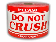 3"x5" Do Not Crush / Thank You 500 Labels - Shipping Fragile Adhesive Stickers