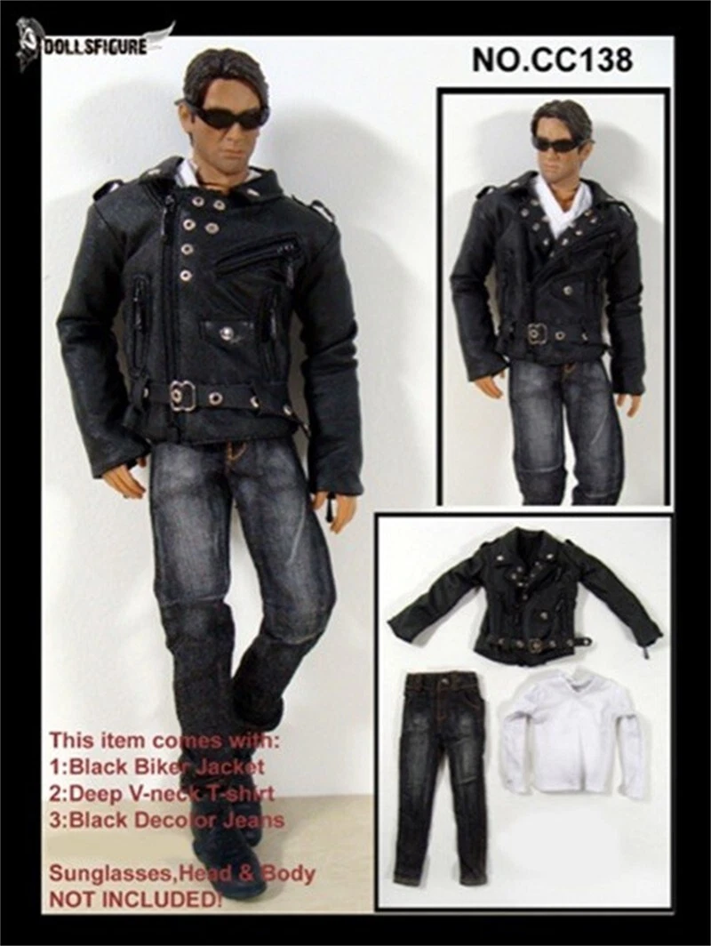 black jacket white t shirt