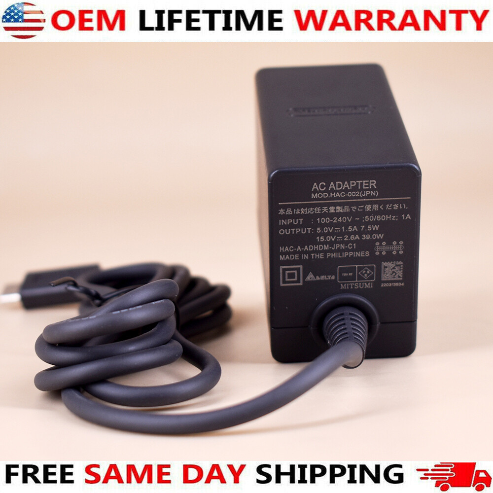New Official Nintendo Switch +OLED AC Power Adapter Supply OEM