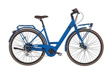 BICICLETTA ALPINA CITY BIKE EBIKE ARIS DONNA 28" ALLUMINIO DISCO TG46 BLU ELECTR