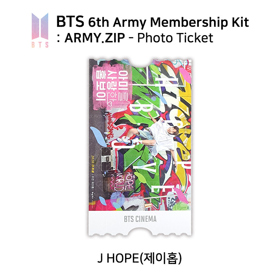 BTS Bangtan Boys 6th Army Official Goods Photo Ticket KPOP K