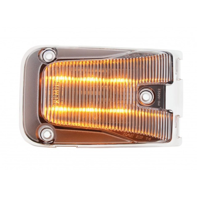 Volvo VNL 6 LED Side Indicator Marker Light with Clear Lens and Amber