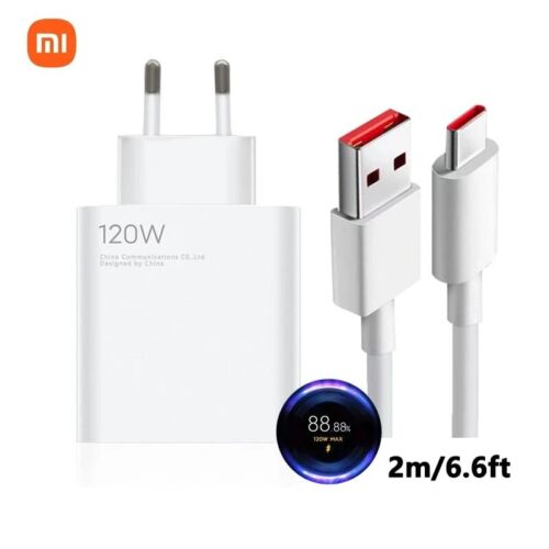 120W OEM Turbo Fast Charger 6A TYPE C Cable for Xiaomi Mix 4 11T 12 12S 12T Pro - Picture 1 of 20