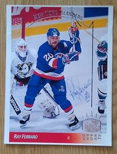 RAY FERRARO Signed 8.5 X 11 Photo NHL Autographed New York Islanders