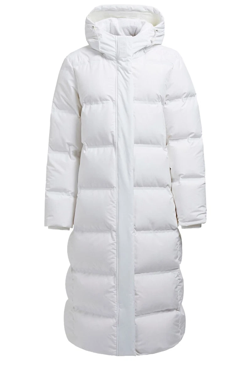 GUESS Adiva Down Puffer Seamless Hooded Long Coat Oversized M True