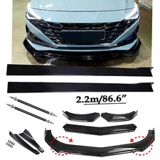 Front Bumper Lip Spoiler Chin Splitter For Hyundai Elantra 2000-202 Glossy Black