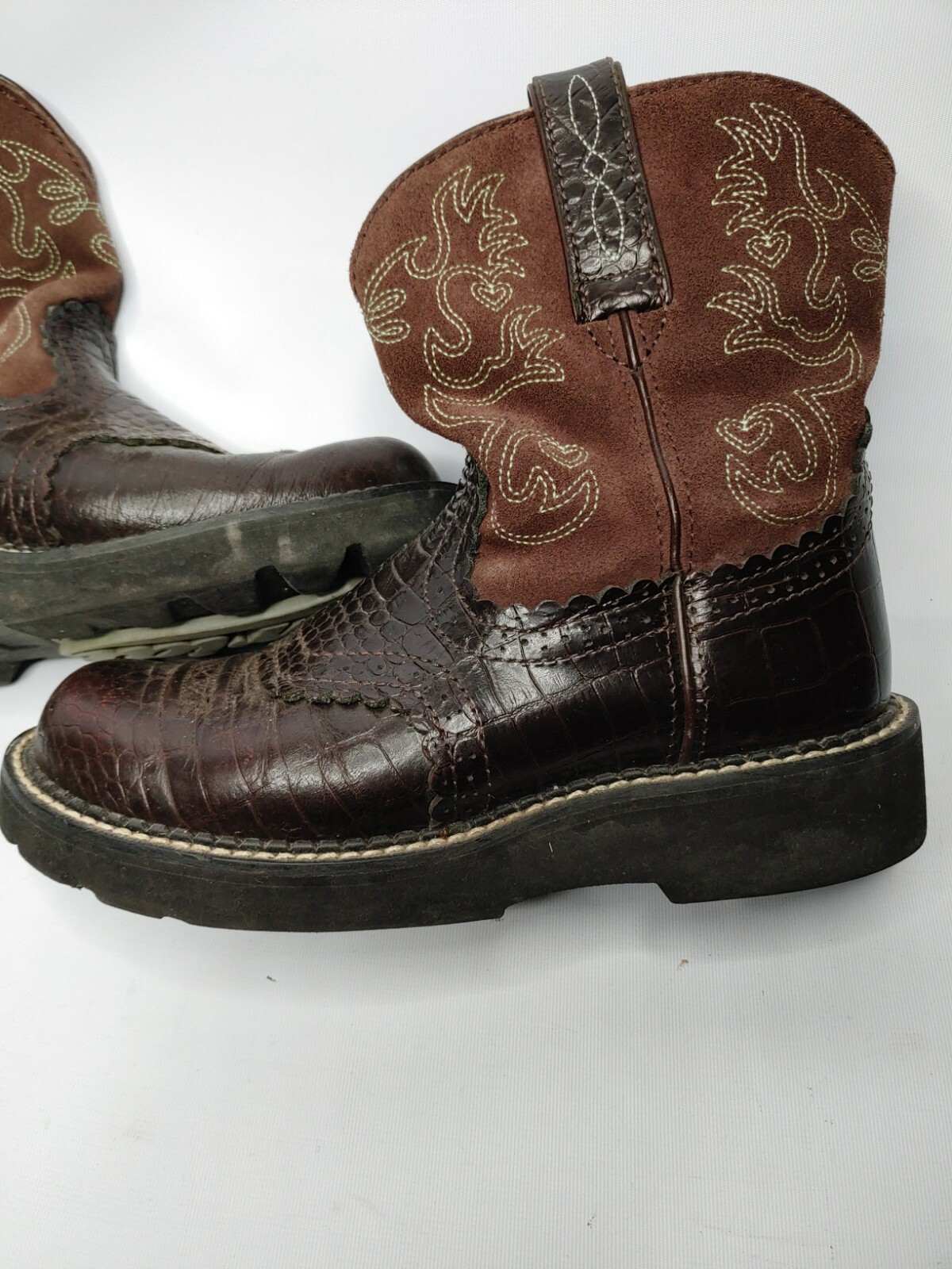 Ariat Boots FatBaby Red Alligator Print 