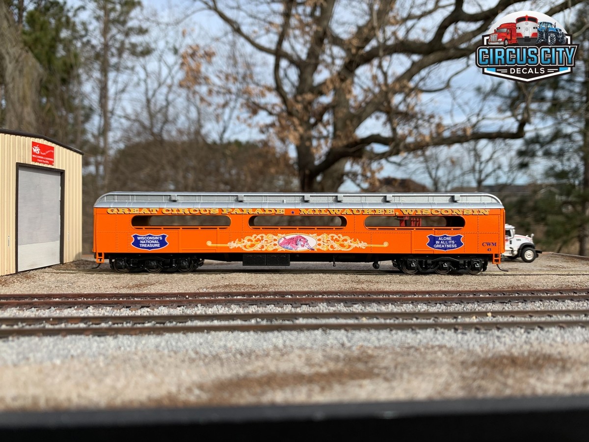 Circus Train CWM 43 Open Air/Fan Car Sides HO Scale Walthers ACF