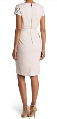 strapless open back dress Ted Baker Jaliyaa V Neck Peplum Waist Mini Dress