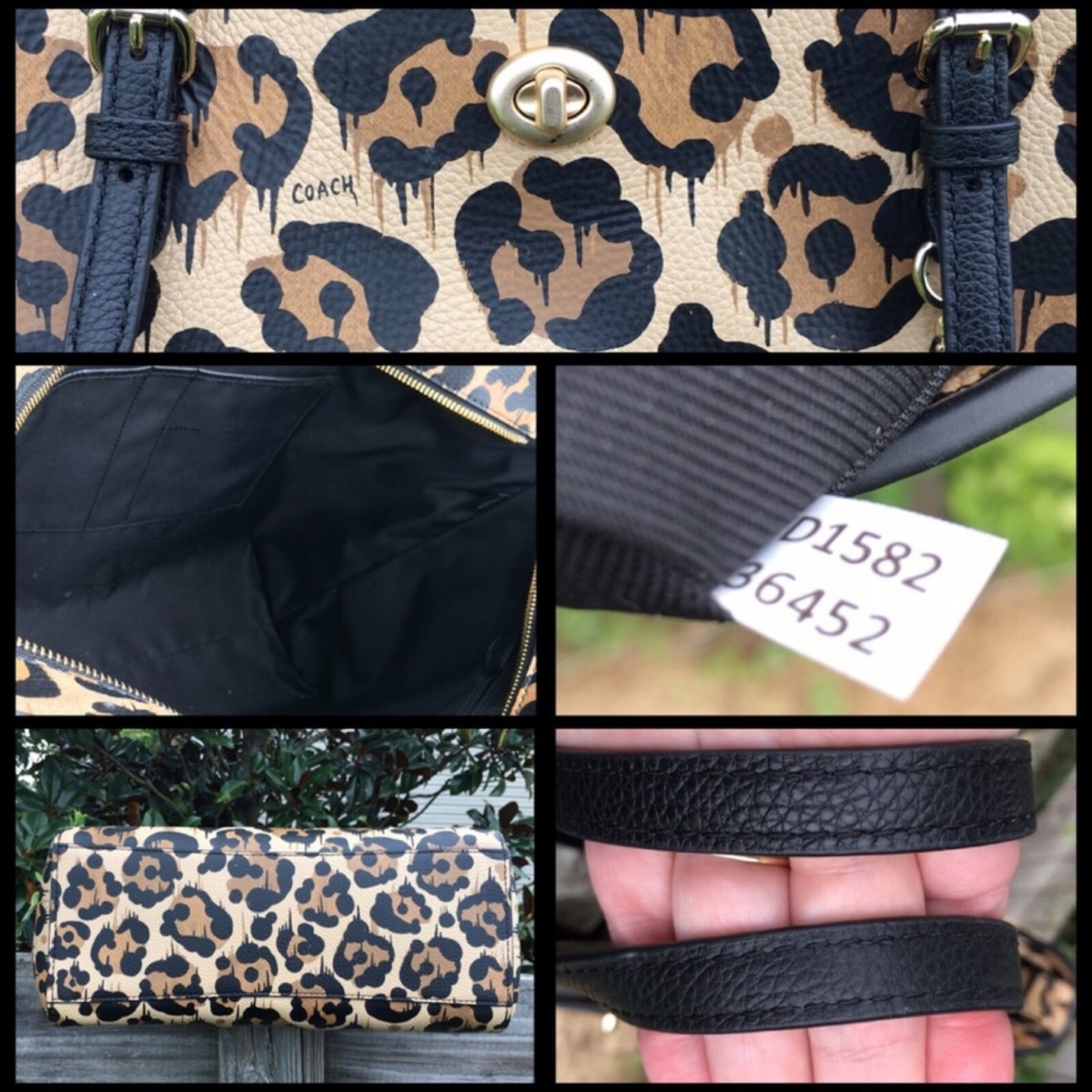 バッグ coach unborn carf leopard turn lock bag Coach Park Hair Calf turn Lock Flap Satchel in Leopard