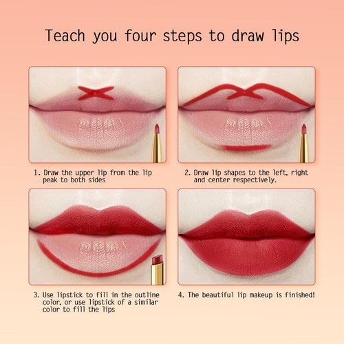 Rossetto Doppia Testa Lip Liner Impermeabile Matita/Penna Matte Trucco Lunga Durata - Foto 9 di 24