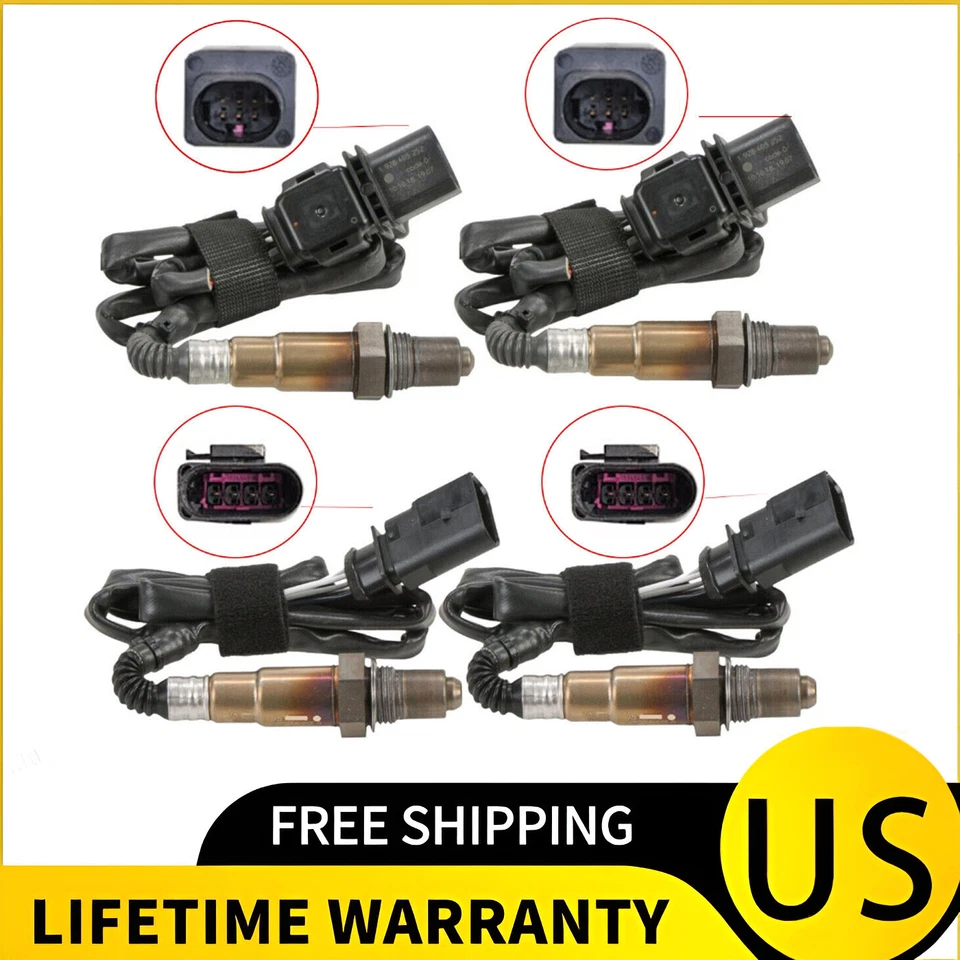 Juego de 4 sensores de oxígeno para Volkswagen Touareg 3,6 L 2007 2008 2009 2010 2011-2017 Foto 2 de 4