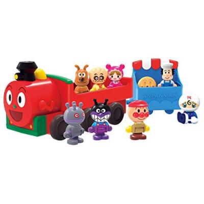 Bandai Anpanman First House Doll Set SL Man and 8 Friends Train