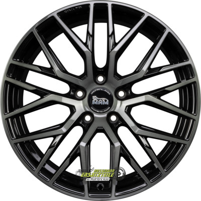 MAM RS4 gun metal brushed 8.5x19 ET45 - LK5/108 ML72.6 Felge Alu