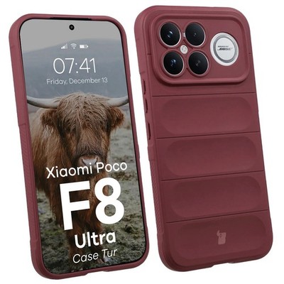 Handyhülle für Xiaomi POCO F8 Ultra Bizon Case Cover Etui Hülle Burgunderrot